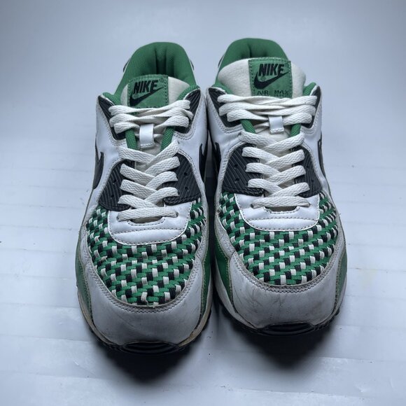 Y2K Nike Air Max 90 Premium White Black Pine Green 11 Men 313650-101 Read* - Picture 5 of 16